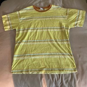 Multicolored striped short sleeve tee